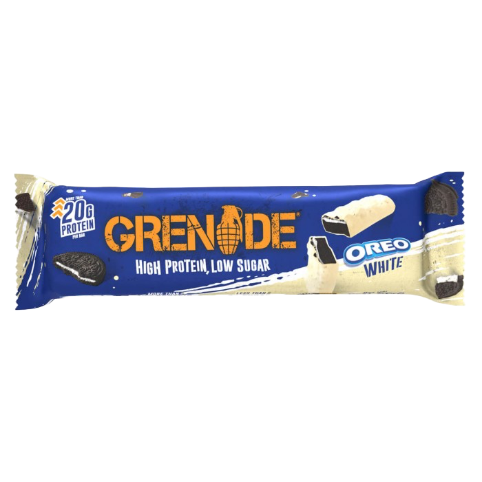 white chocolate oreo grenade bar